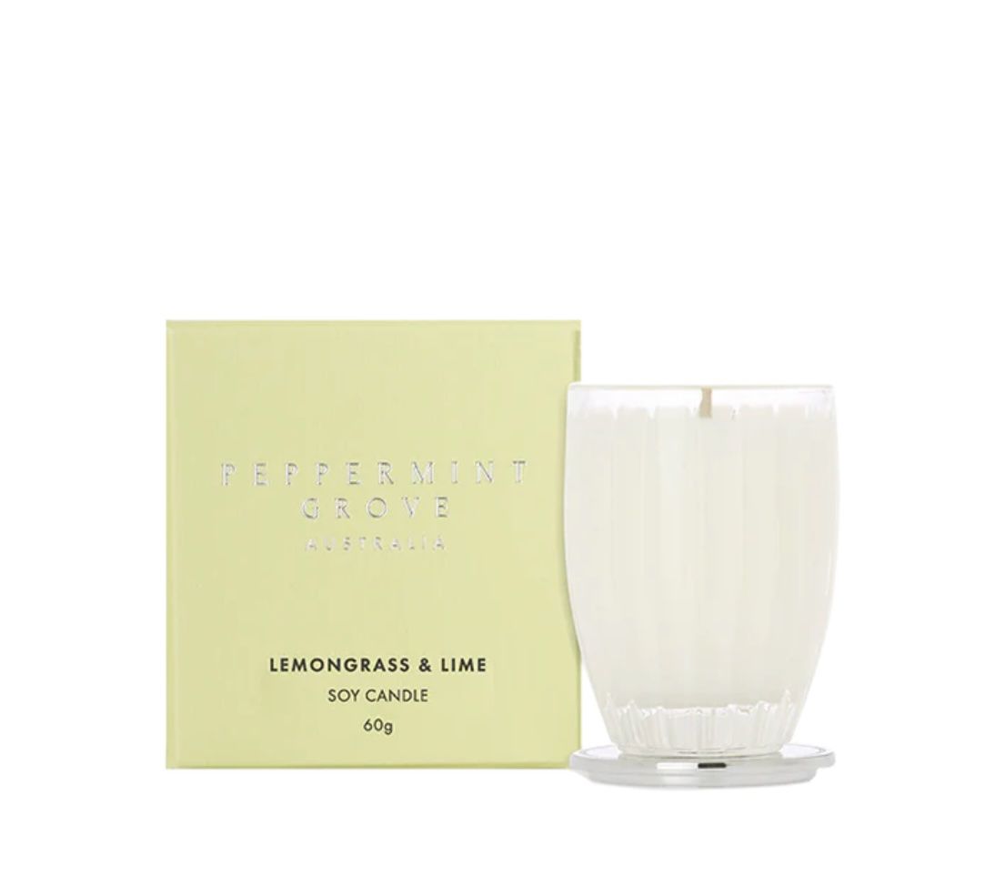 PEPPERMINT GROVE - Soy Candle 60g - Lemongrass &amp; Lime