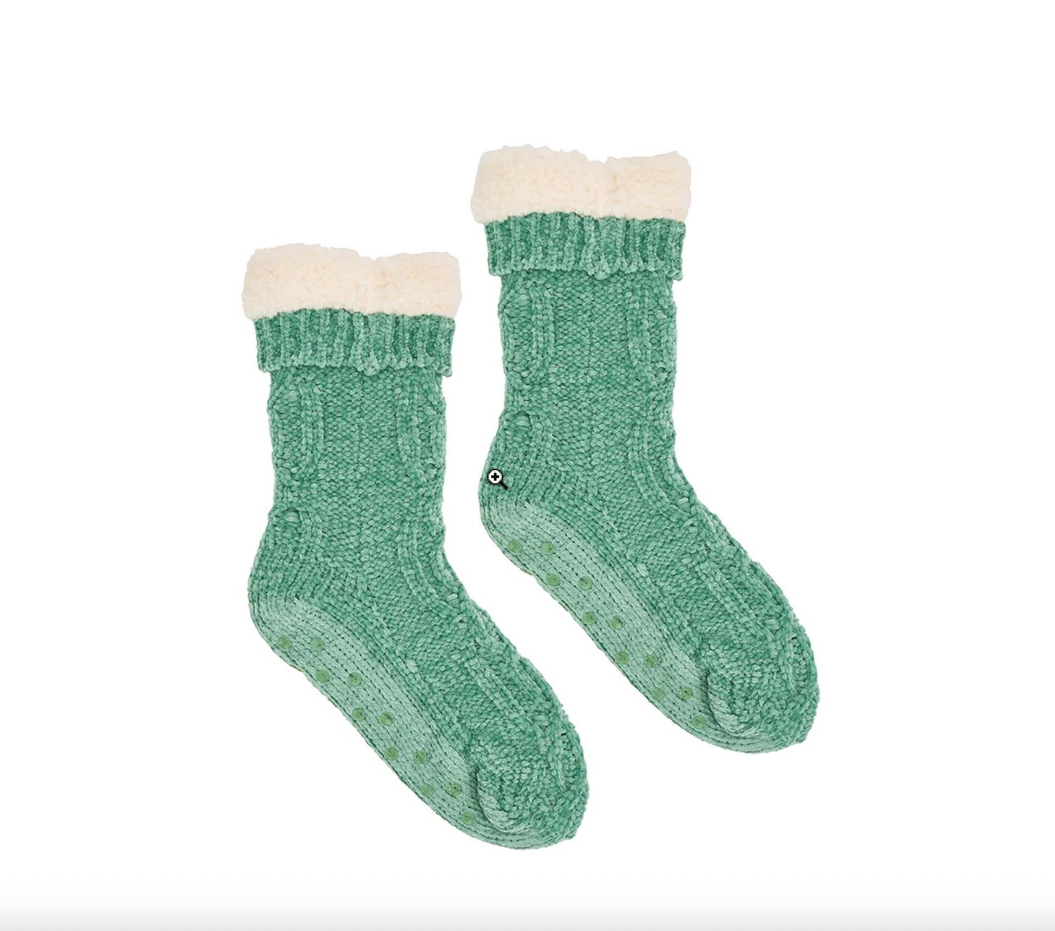 ANNABEL TRENDS - Lounge Socks Chenille one size SAGE