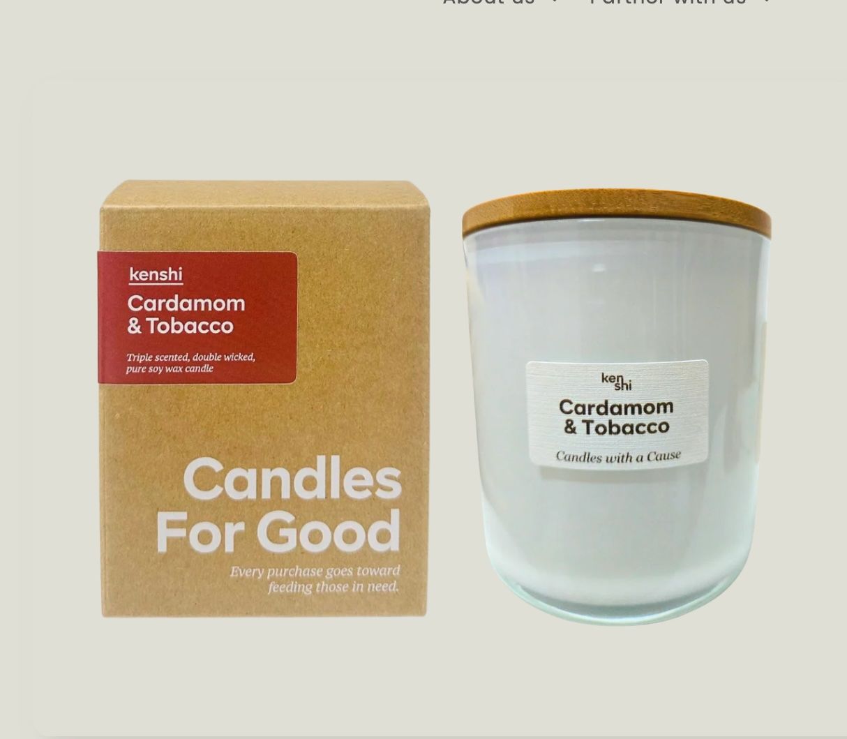 KENSHI - Candle 380g - Cardamon &amp; Tobacco