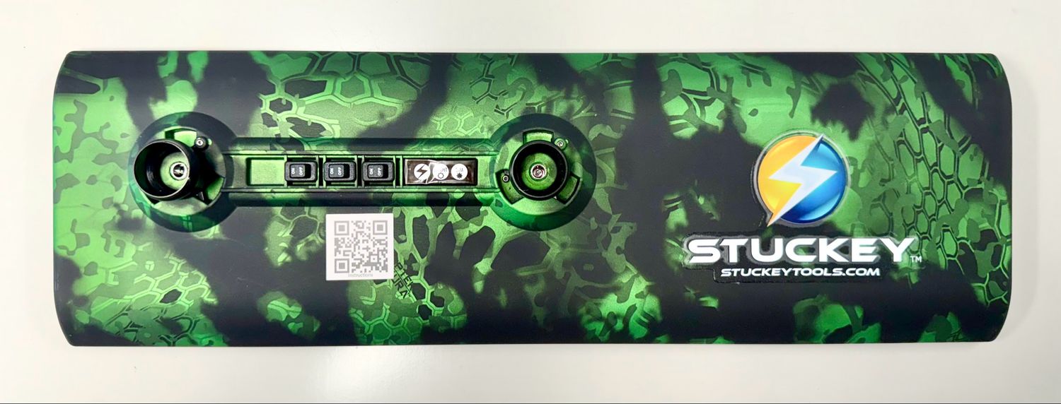 18 inch Hydro Dip Stuckey Cordless PDR LED Light GREEN Kryptek Obskura.  Battery and Charger Included.