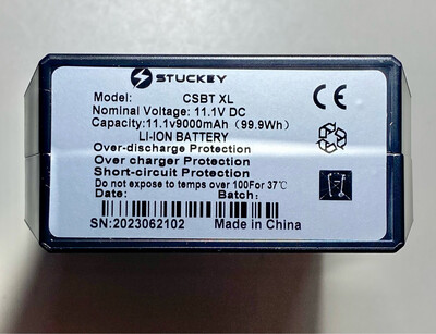 NO CHARGER, XL Battery ONLY  (Battery NOT COMPATIBLE with Mini Lights)