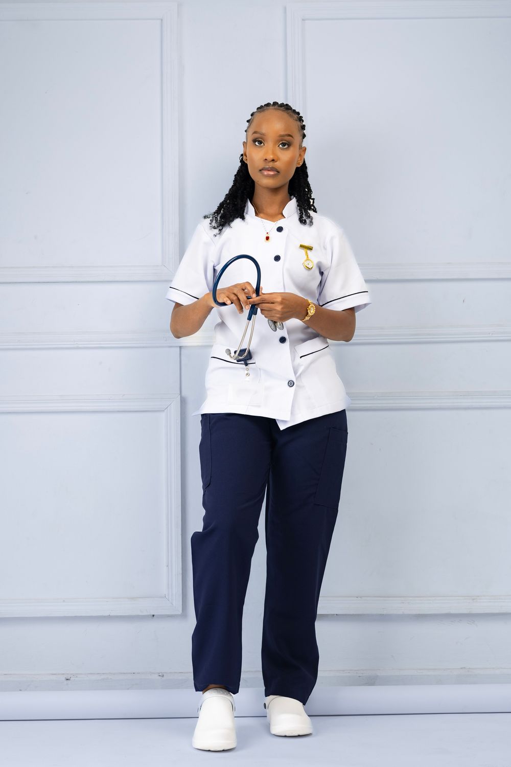 Mandarin Collar Nurse Uniform