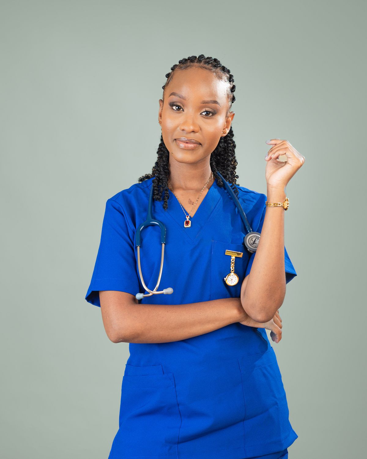 Blue Alphamed Medical Scrubs