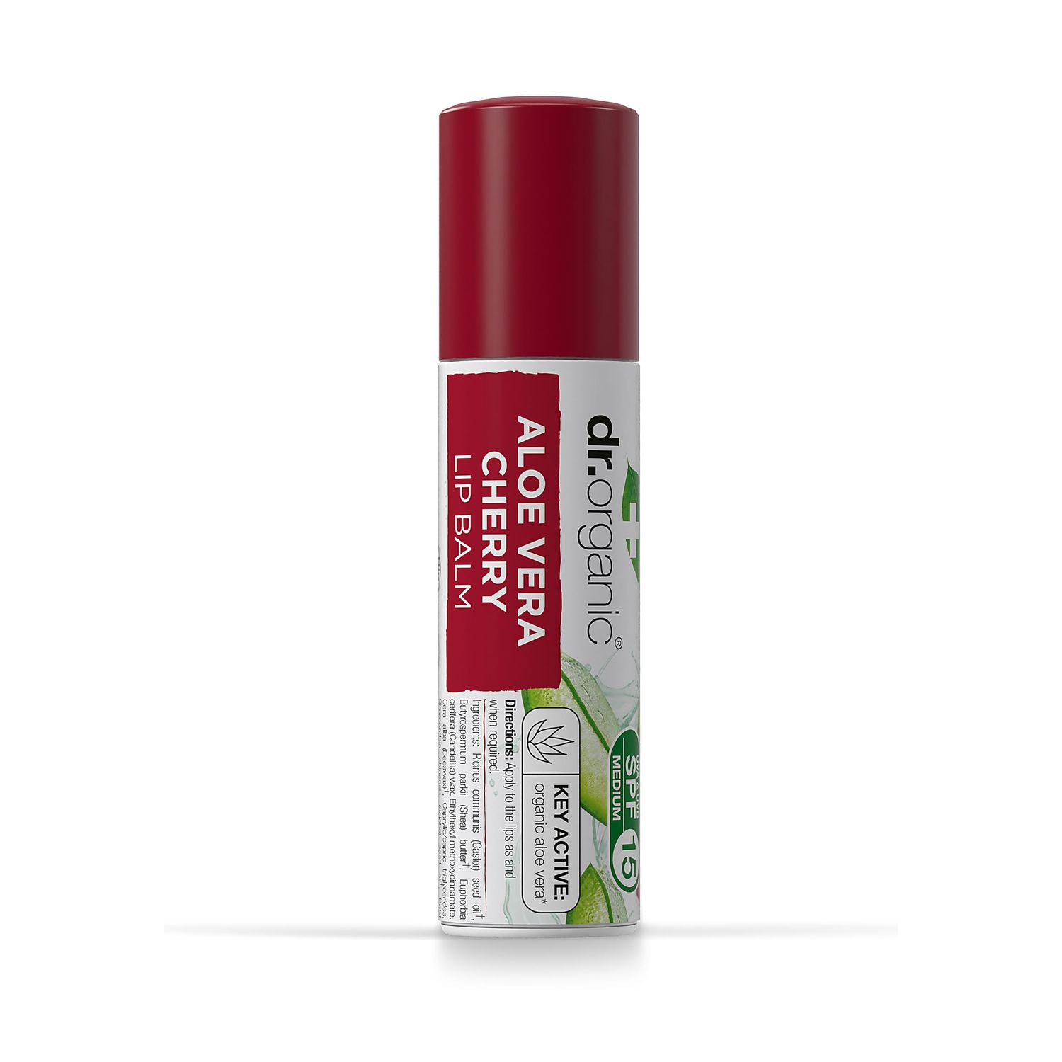 Dr Organic Aloe Vera Lip Balm Cherry 5.7ml