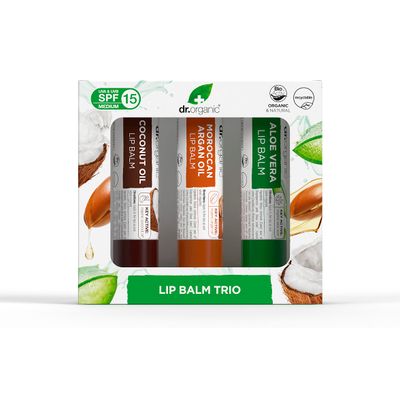 Dr Organic Lip Balm Trio Set