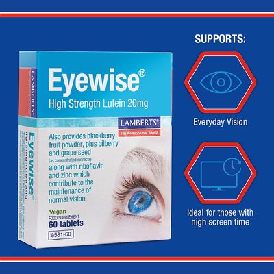 Lamberts Eyewise Tablets 60’s (High Strength Lutein 20mg)