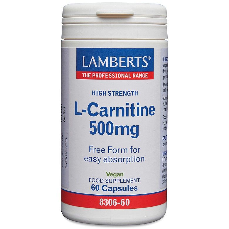 Lamberts L-Carnitine 500mg Capsules 60’s