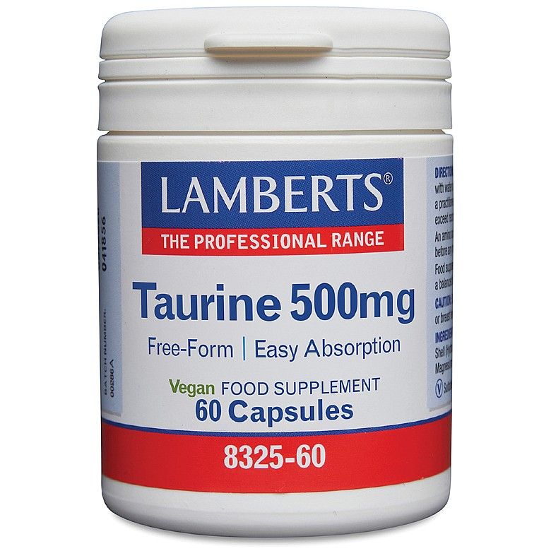 Lamberts Taurine 500mg Capsules 60’s