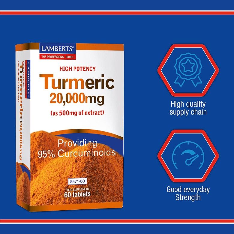 Lamberts Turmeric 20,000mg Tablets 60’s