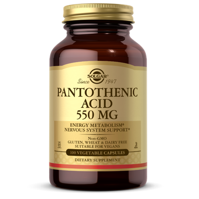 Solgar Pantothenic Acid 550mg Vcaps 100’s