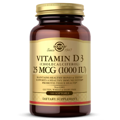 Solgar Vitamin D3 1000IU Caps 100’s