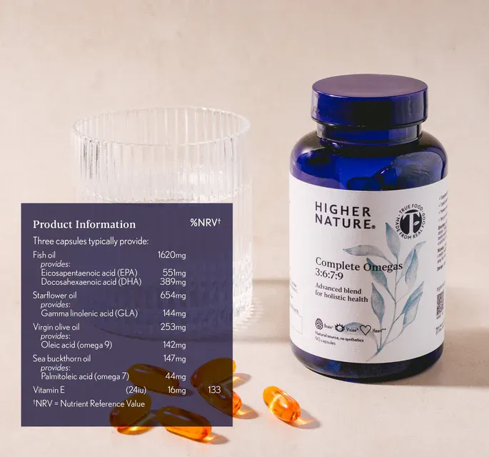 Higher Nature Complete Omegas 3•6•7•9 Caps 90’s