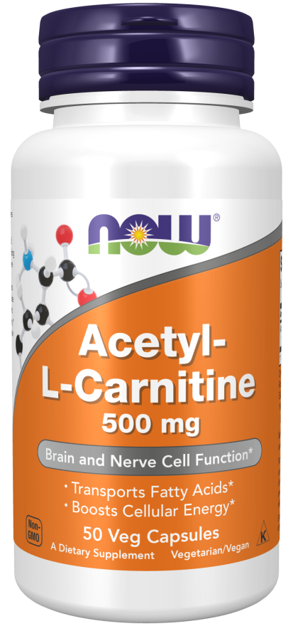 NOW Acetyl L-Carnitine 500mg Caps 50’s