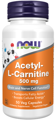 NOW Acetyl L-Carnitine 500mg Caps 50’s
