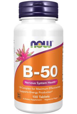 NOW B-50 Vitamin B Complex Tabs 100’s