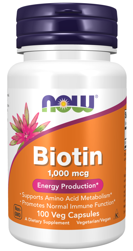 NOW Biotin 1000mcg Caps 100’s