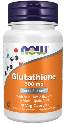 NOW Glutathione 500mg Vcaps 30’s