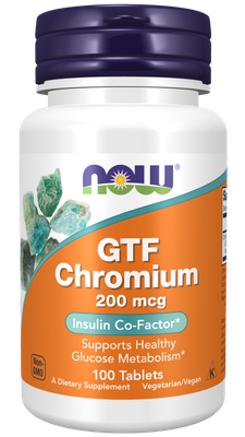 NOW GTF Chromium 200mcg Tabs 100’s