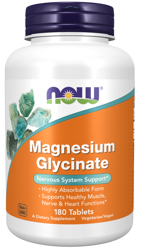 NOW Magnesium Glycinate 200mg Tabs 180’s