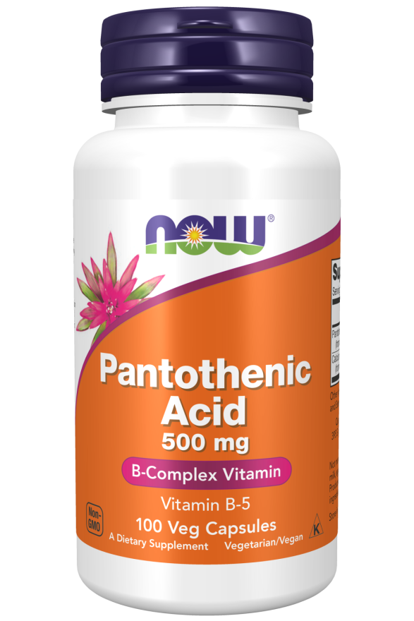NOW Pantothenic Acid (Vit B5) 500mg Caps 100’s