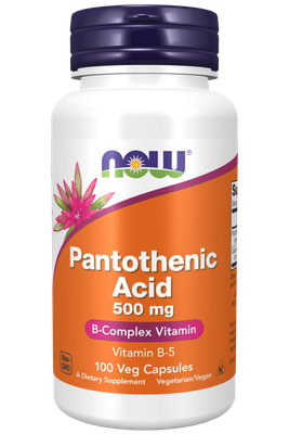 NOW Pantothenic Acid (Vit B5) 500mg Caps 100’s