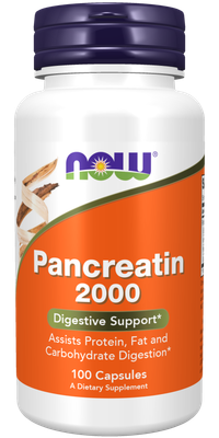NOW Pancreatin 200mg Caps 100’s