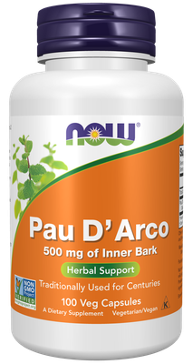 NOW Pau D’Arco 500mg Caps 100’s NOW Pau D’Arco 500mg Caps 100’s