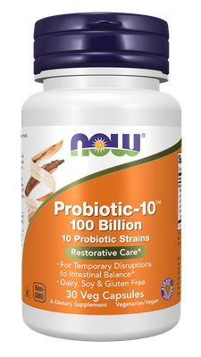 NOW Probiotic 10 100 Billion Caps 30’s