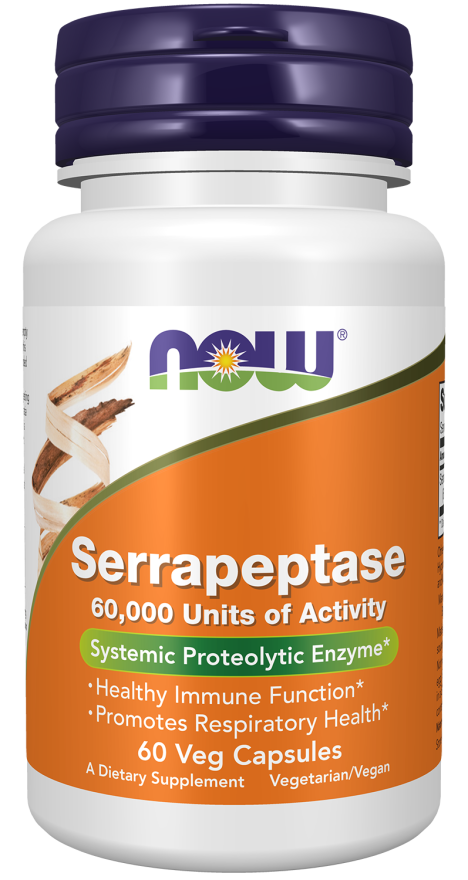 NOW Serrapeptase 60,000 Units Vcaps 60’s