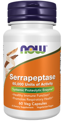 NOW Serrapeptase 60,000 Units Vcaps 60’s NOW Serrapeptase 60,000 Units Vcaps 60’s