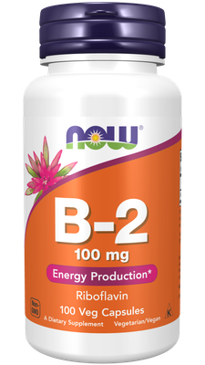 NOW Vitamin B2 Riboflavin 100mg Caps 100’s