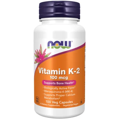 NOW Vitamin K2 MK7 100mcg Vcaps 100’s
