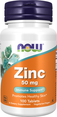 NOW Zinc Gluconate 50mg Tabs 100’s