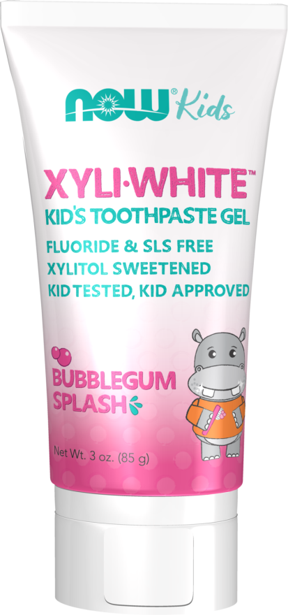 NOW XyliWhite Kids Toothpaste Gel Bubblegum 85gm