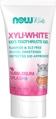 NOW XyliWhite Kids Toothpaste Gel Bubblegum 85gm