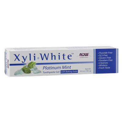 NOW XyliWhite Platinum Mint with Baking Soda Toothpaste Gel 181gm