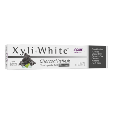 NOW XyliWhite Charcoal Refresh Mint Toothpaste Gel 181gm