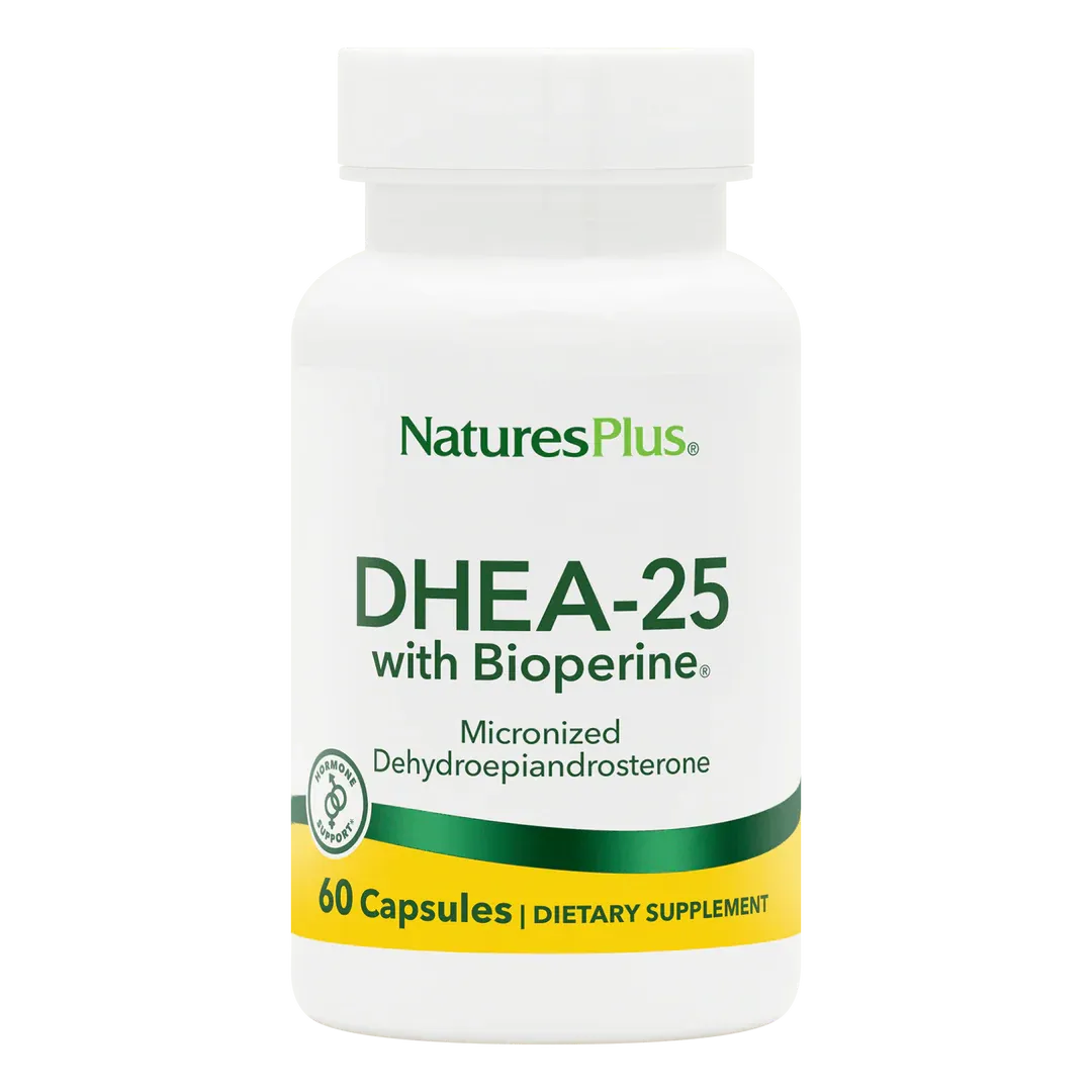 NaturesPlus DHEA 25mg with BioPerine VegCaps 60&#39;s