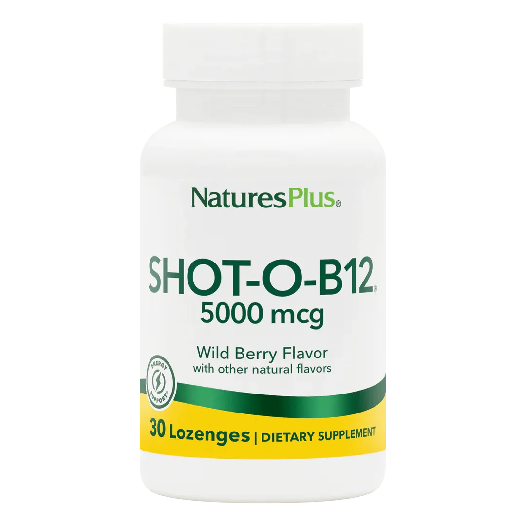 NaturesPlus Shot O B12 5000mcg Lozenges 30&#39;s