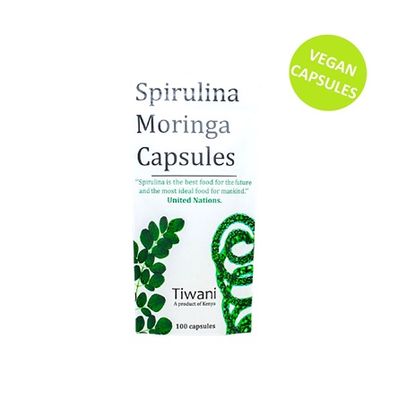 Tiwani Spirulina Moringa Capsules 100&#39;s