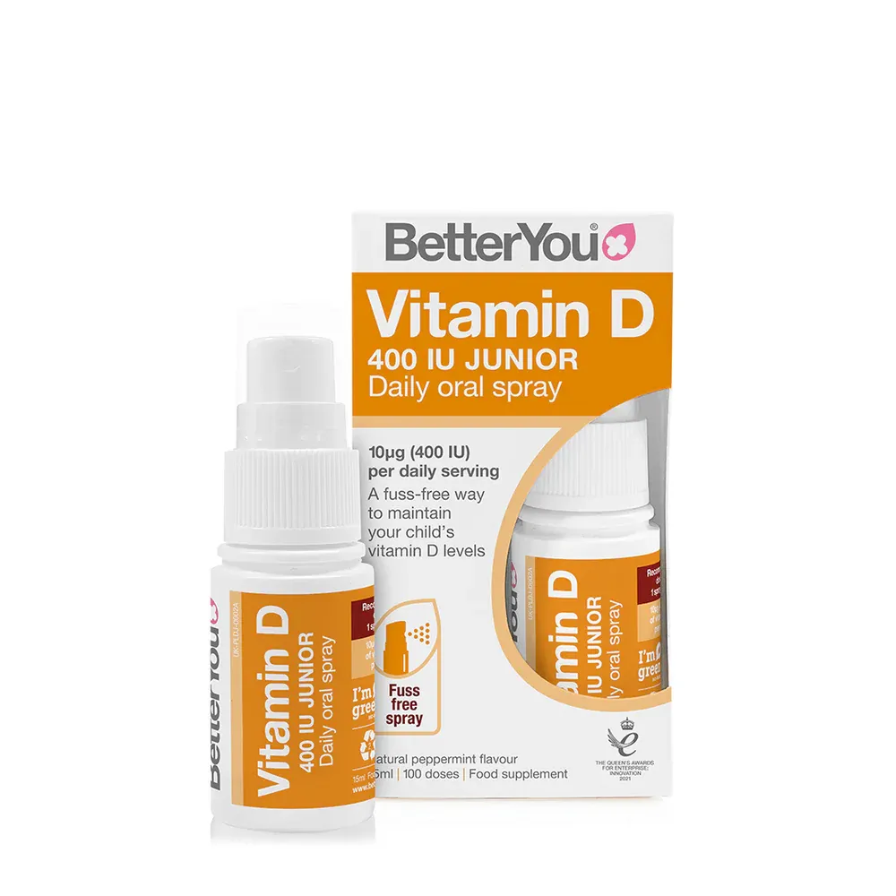 BetterYou Dlux Junior Vitamin D3 400iu Spray 15ml (Kids 3+)