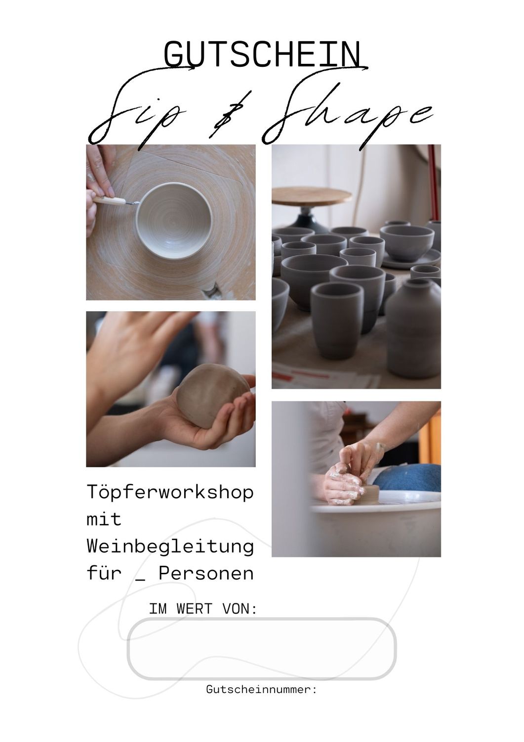 Gutschein Sip & Shape Gutschein Sip & Shape