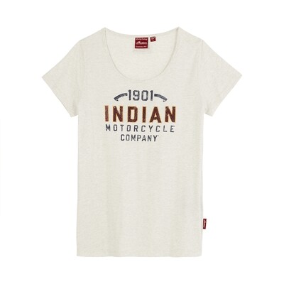 Glänzendes T-Shirt mit Blocklogo IMC 1901, Damen, grau