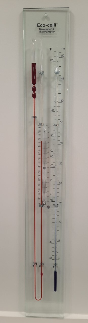 Baromètre et Thermomètre Eco-celli en verre