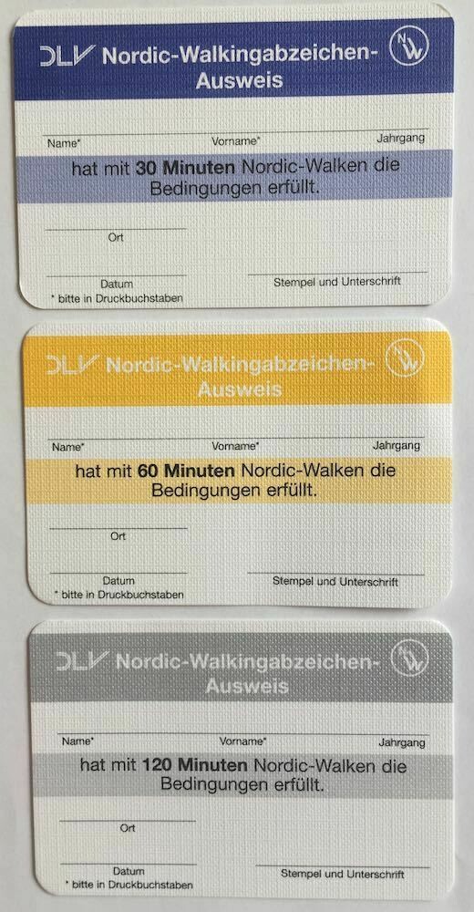 NordicWalking-Ausweise NordicWalking-Ausweise