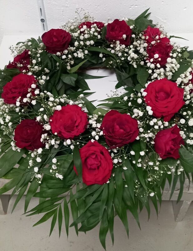 Urnenkranz Rote Rosen