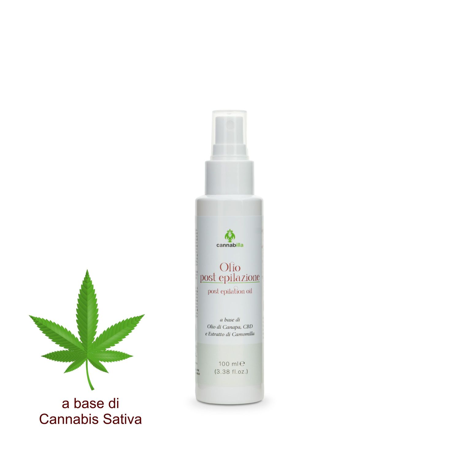 Packaging of the Cannabilla Post-Epilation Body Oil