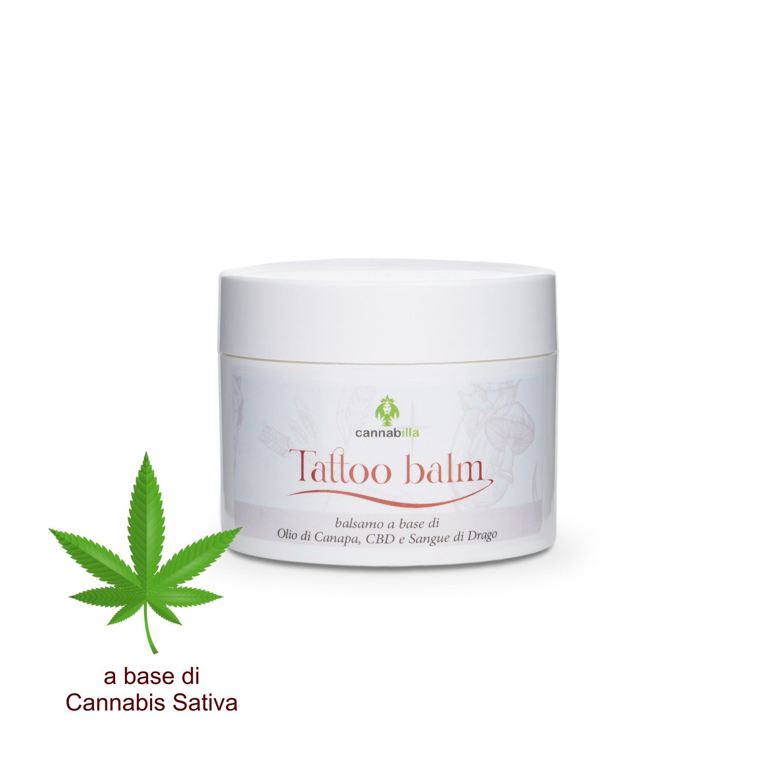 Packaging of the Cannabilla Tattoo Balm Soothing Balm