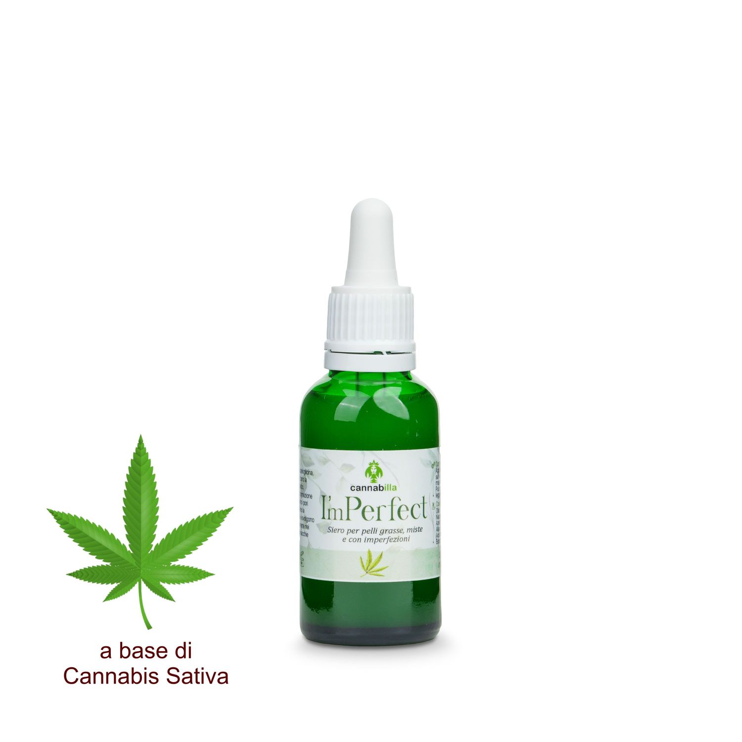 Packaging of Cannabilla I'm Perfect Anti-Blemish Face Serum, 30 ml.