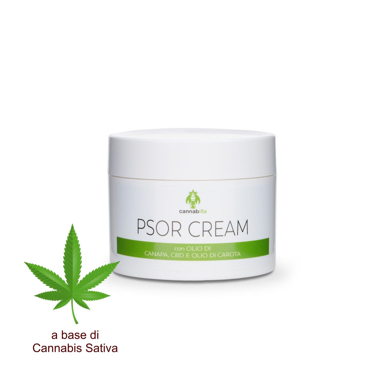 Packaging of the Cannabilla PsorCream Soothing &amp; Skin-Calming Cream